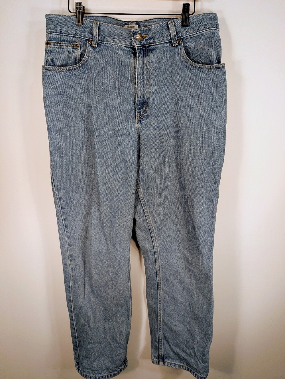 L.L.Bean Original Fit Jeans Light Wash Denim Size 14 Regular
